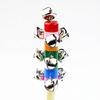 6pcs Wooden Jingle Hand Bells Rainbow Handle Wooden Bells Jingle Stick Shaker Rattle Musical Toys