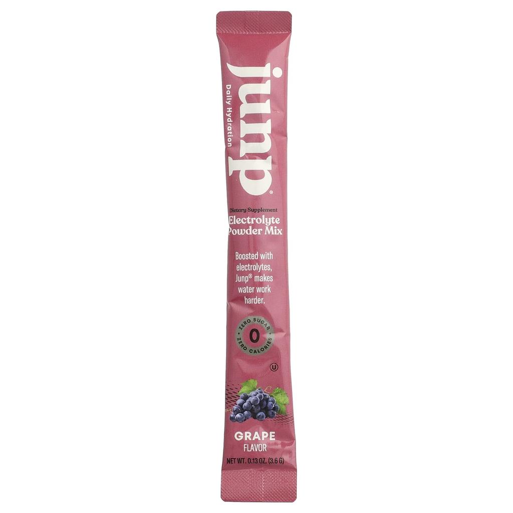 JUNP Hydration, Electrolyte Powder Mix, Grape, 5 Stick Packs, 3.6g (0.13oz) Each
