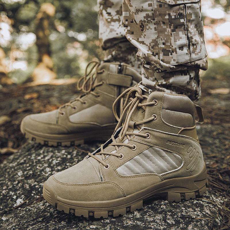 Męskie buty pustynne Adventure Outdoor Buty bojowe Plus Size Zielone buty do kostki Jungle Cross-country Buty trekkingowe