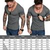 High-quality Men's Slim V Neck Short Sleeve Muscle Tee T-shirt For Casual Wear