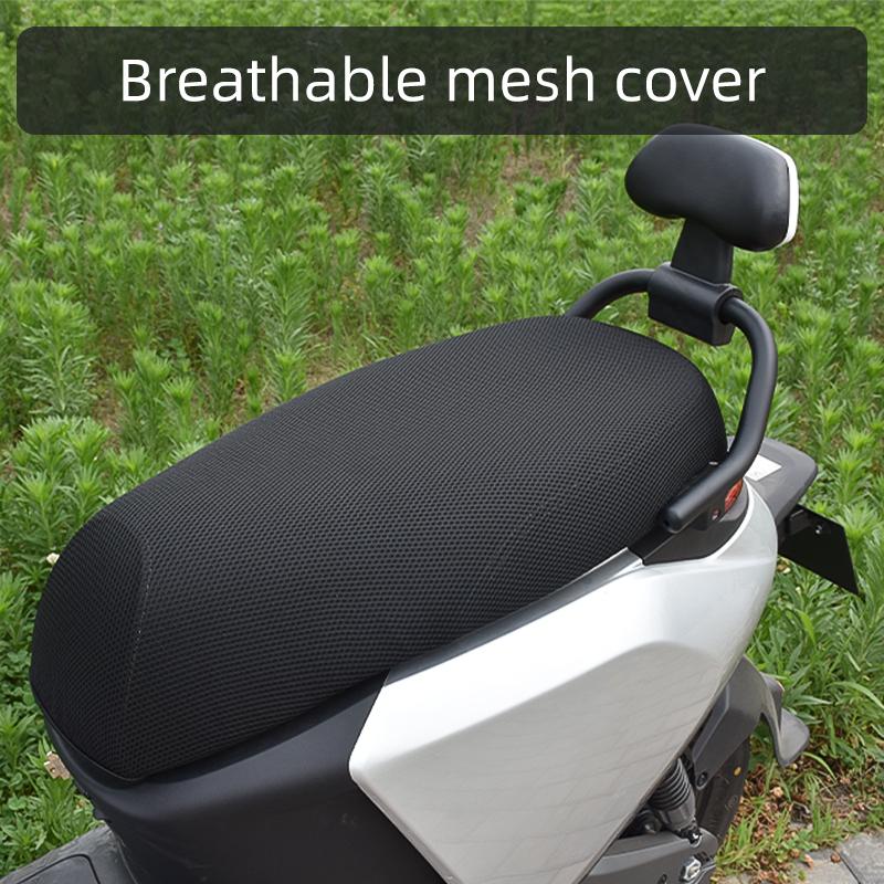 Motorcycle and scooter seat covers, grid protective pads. 3D mesh fabric seat covers, anti-slip, breathable, waterproof.