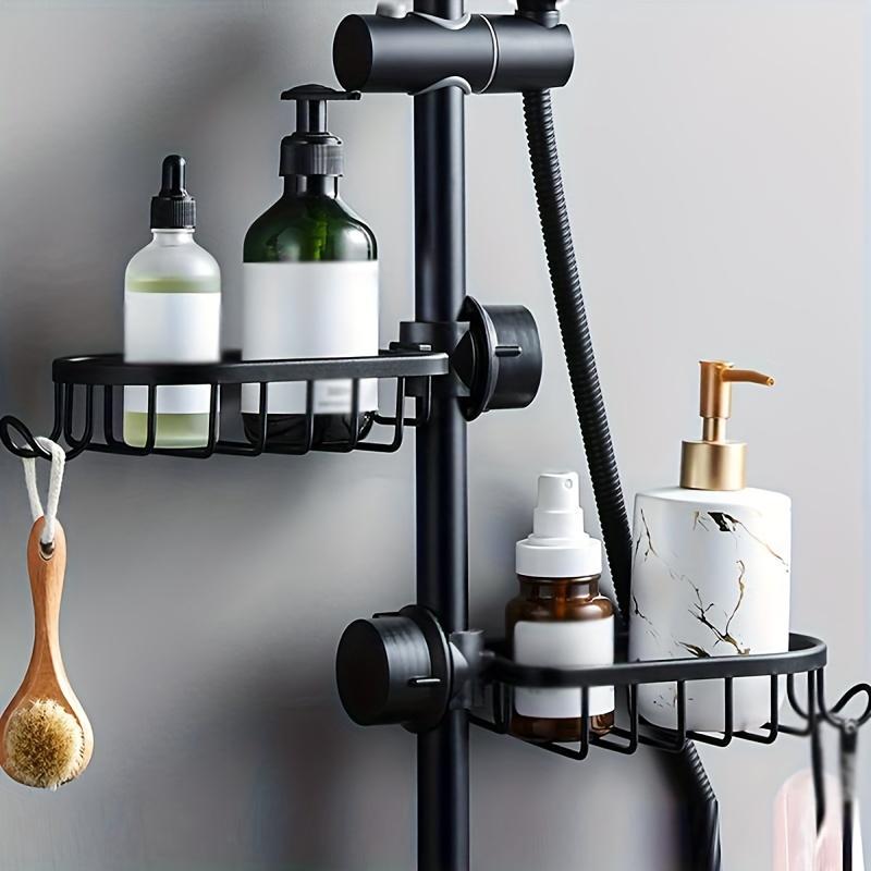 2pcs Adjustable Faucet Drainage BathroomSpace Aluminum Kitchen Sink Sponge Soap Drain Rack Bathroom Shower Storage Sundries Holder