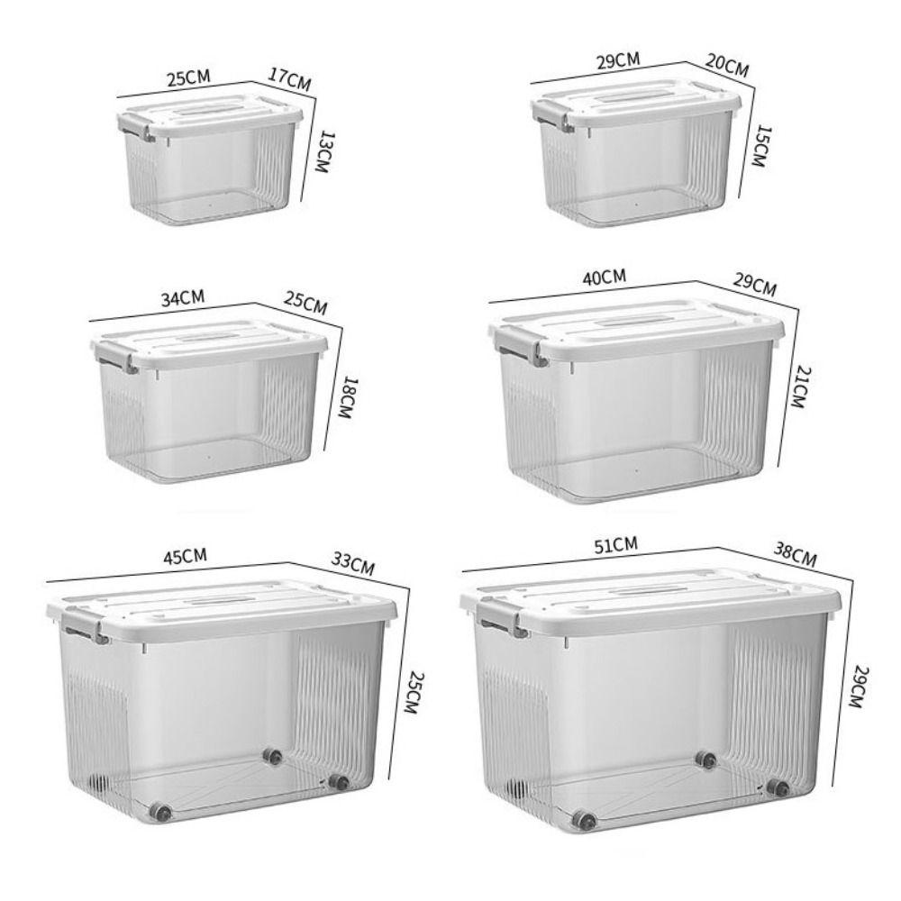 Plastic Plastic Box Transparent Black Clothing Storage Bin Practical Organizing Box  Clothing