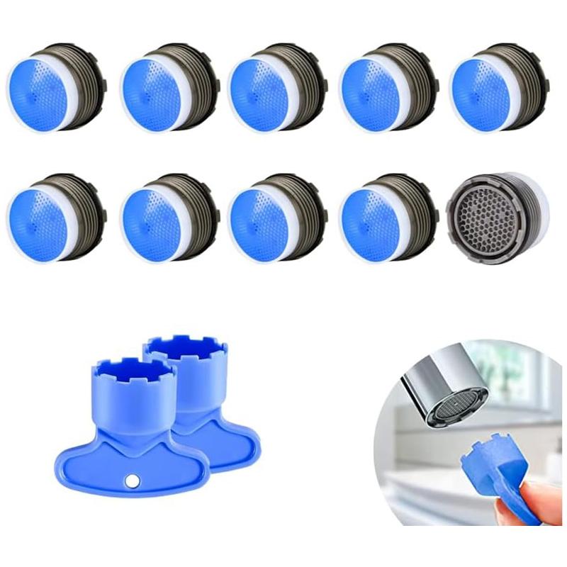 

Набор из 8 аэраторов для крана, сетка для крана, аэратор, насадка-распылитель, аэратор для кухонной раковины, аэратор, вставка-аэратор, подходит для большинства кранов синий