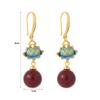 Enamel Chinese Earrings Personalized Vintage Earrings Exquisite Flower Earrings  Cheongsam