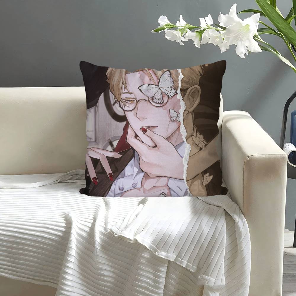 Nanami Kento Jujutsu Kaisen Anime Pillow Case Square Pillow Bedroom Sofa Leisure Comfort Cushion Car Living Room Home Decoration