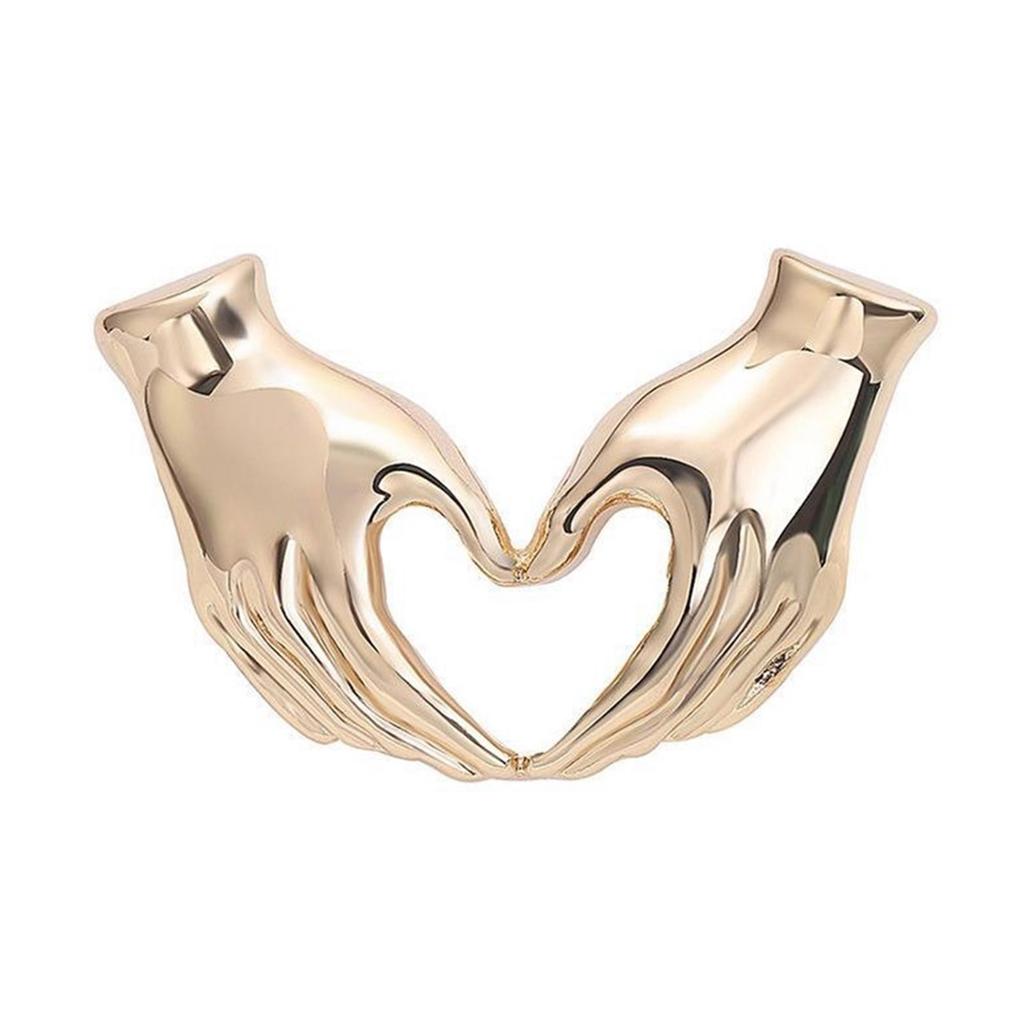 Trendy Cartoon Hand Heart Gesture Brooch Decorative Pin Fashion Badge Suitable for Youthful Style and Individuality