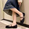 2025 Autumn New Fashion Leopard Print Casual Shoes Metal Decoration Word with Square Head Shallow Mouth Single Shoes Women