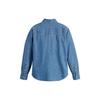 Levis Solid Color Long Sleeve Collared Shirt Women Tops Blue 16786-0017