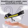 USB Charging LED Glasses Light Full View Multi Functional LED Headlamp Dual Level Light Source Large Flood Riding Fishing Light