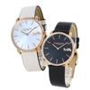 Coach Elliott Watches for Men and Women, Matching Sizes, Black and Ivory, Unisex, Slim, Thin Leather Strap, 1450438014504381