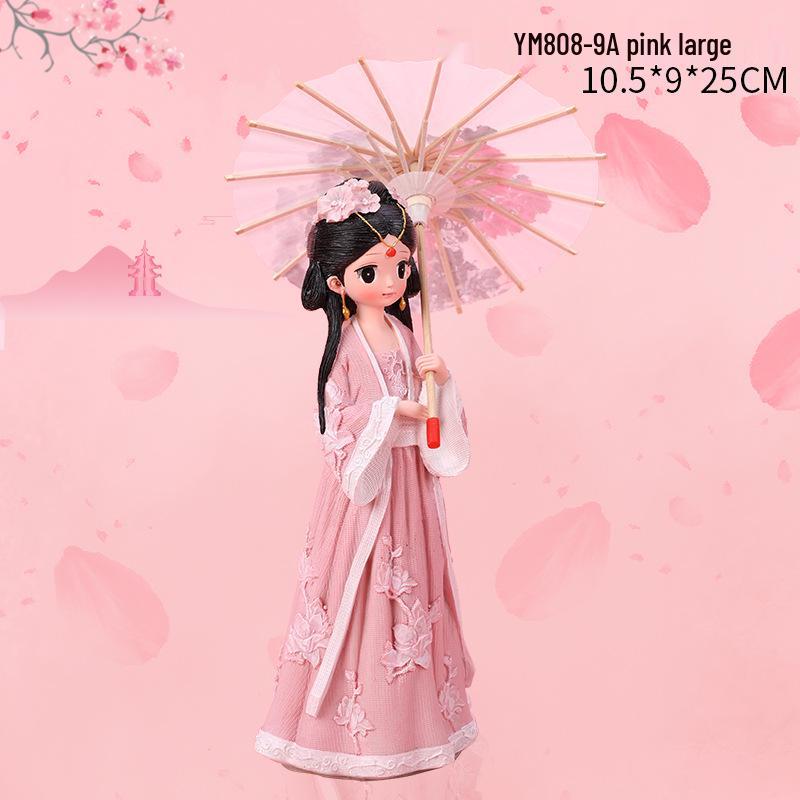 

Креативная смола Принцесса Ханьфу Ретро Украшение – Подарок на день рождения для девочки Single