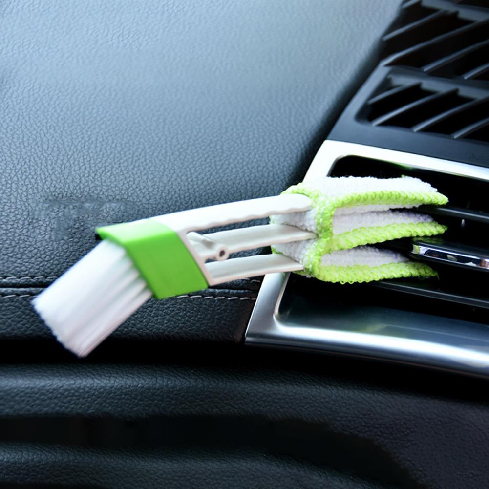 Multifunction Car Air Vent Cleaner Mini Double-end Vent Removable Outlet Auto Tool Interior Duster Cleaning Brush Accessori T8Q9