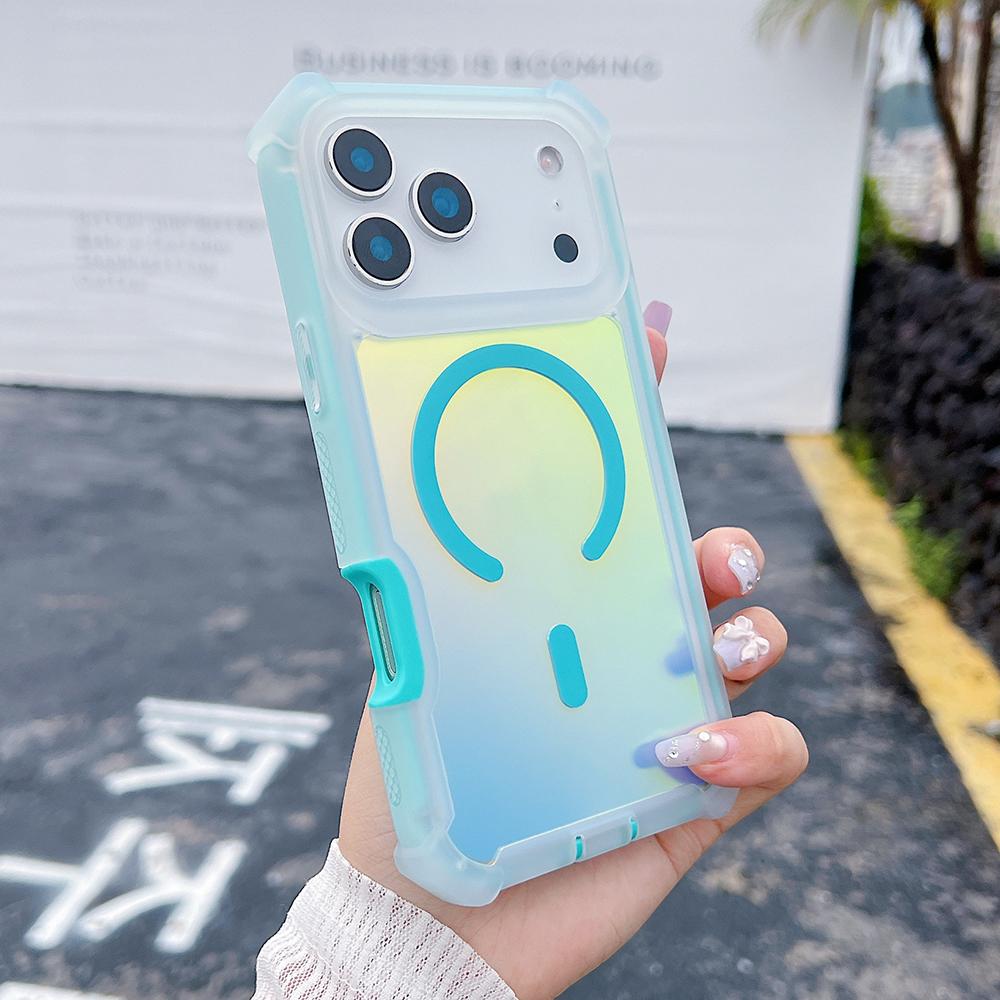 

For iPhone 17 Pro Max Magnetic Case Chameleon Anti Drop TPU+PC Phone Cover B