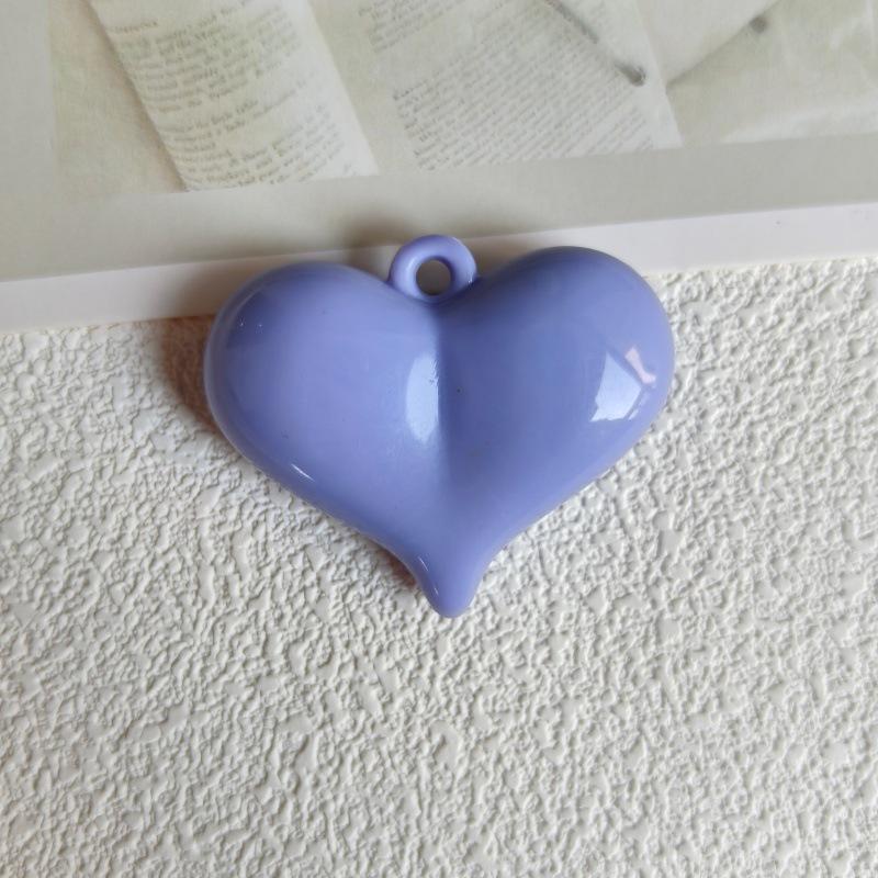 Acrylic Heart Pendant & Bead Set for DIY Charm Necklaces, Phone Chains & Accessories