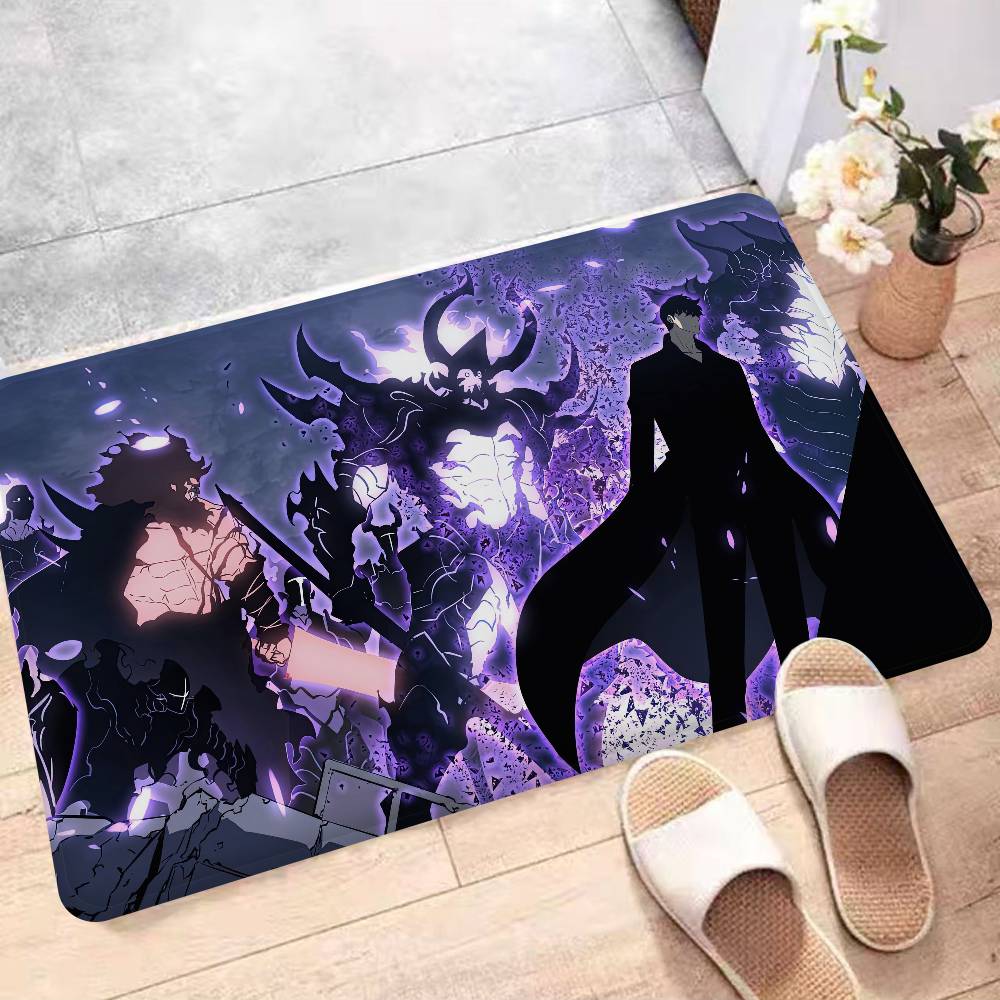 Japanese Manga Solo Leveling Bathroom Mat Non-Slip Laundry Room Mat Laundry Decor Balcony Child Living Room Toilet Rug