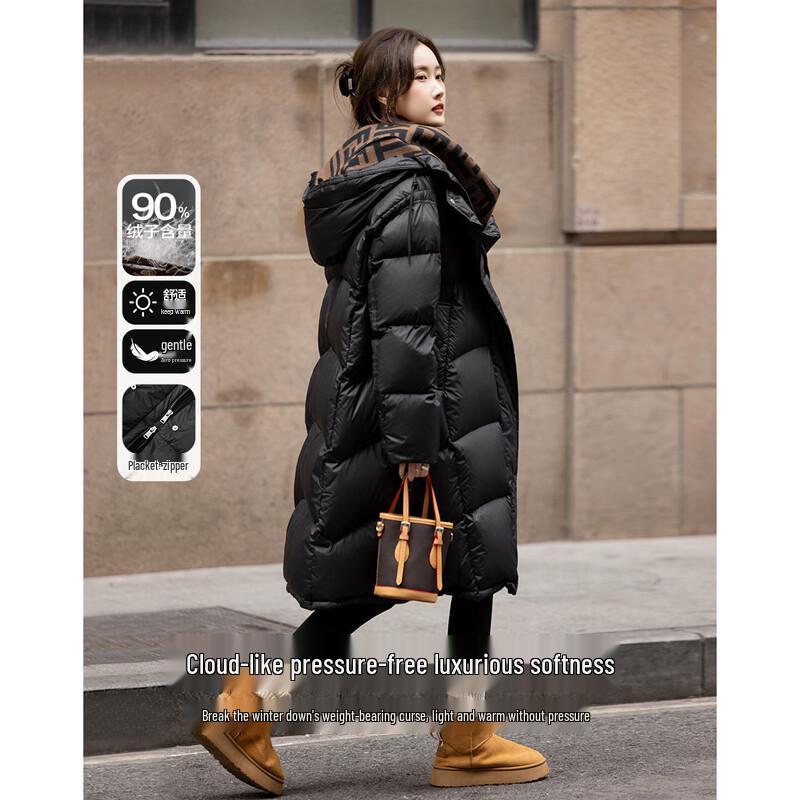 DEMANA Damen Winterjacke, 15D, ultraleicht, 90 % Entendaunenfüllung, Kapuze, gesteppt