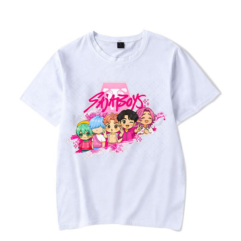 KPop Demon Hunters T-shirt Cartoon Saja Boys Street Style Clothes Crew Neck Women Men Tops Hip Hop Anime Fashion Casual Tops