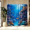 3D Ocean Shower Curtain Tropical Fish Coral Reef Design Sea World Art Calm Nature Decor Waterproof Printed Bath Curtain Home