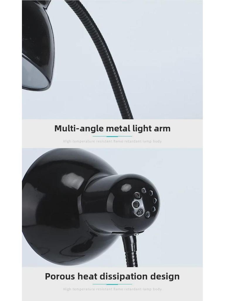 LED Iron Table Lamp: Eye Protection, Foldable Design for Bedrooms and Offices