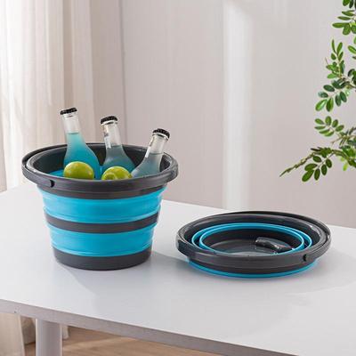 4L Multifunktionell Vikbar Hink Bärbar Vikbar Hink Camping Vikbar Silikonhink Utomhusresor Biltvätt Fiske