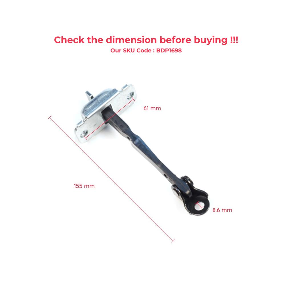 BDP1698 Rear Door Hinge Brake Stop Check Assy Limiter Strap for Hyundai I20 MK1 I PB PBT 2008-2015 794801J000 794901J000