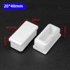 10Pcs High Quality Plastic Furniture Rectangular Pipe Plug White Foot Pad Square Tube Cap Cushion Non-Slip Table Leg Tube Plugs