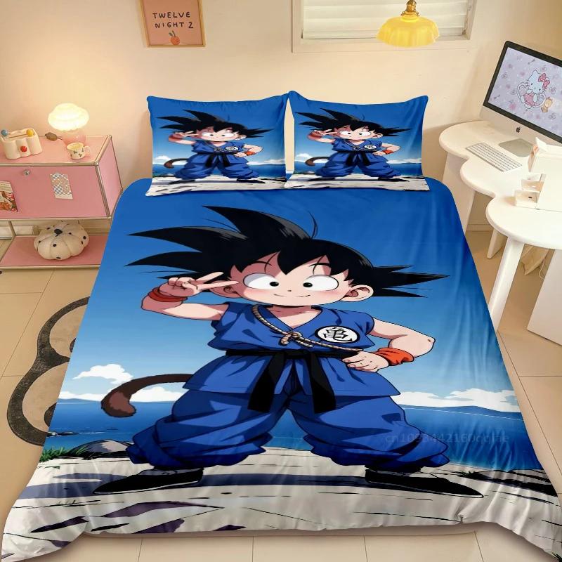 

Comforter Printed Cartoon D-Dragon-Balls Anime Super Saiyan Son Goku Bedding Set Comforter Set Twin Full Size For Bed Comforter (quilt)-EU Single(135*200cm)3pcs