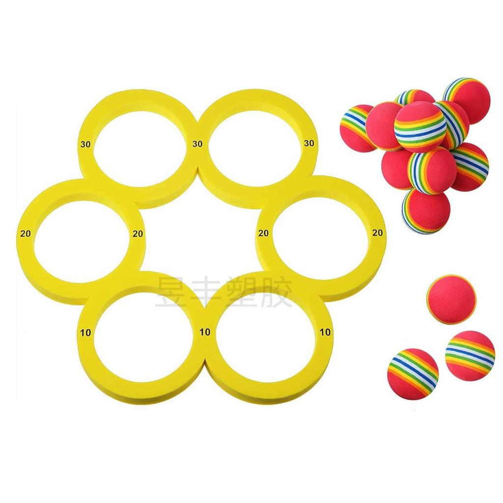 Cross-Border EVA Water Triangle Toss Ring Set: Interactive Pool Toy