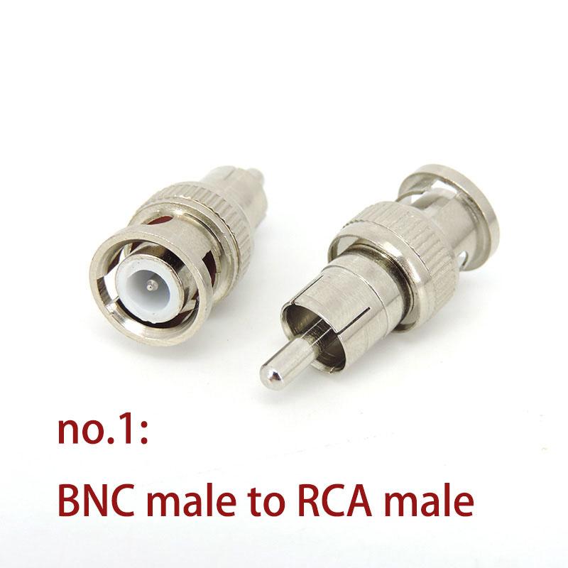 1/5pcs 4 Types BNC Male Female To RCA Male Female Connector Plug Jack Audio Video CCTV Camera Coaxial Cable Converter