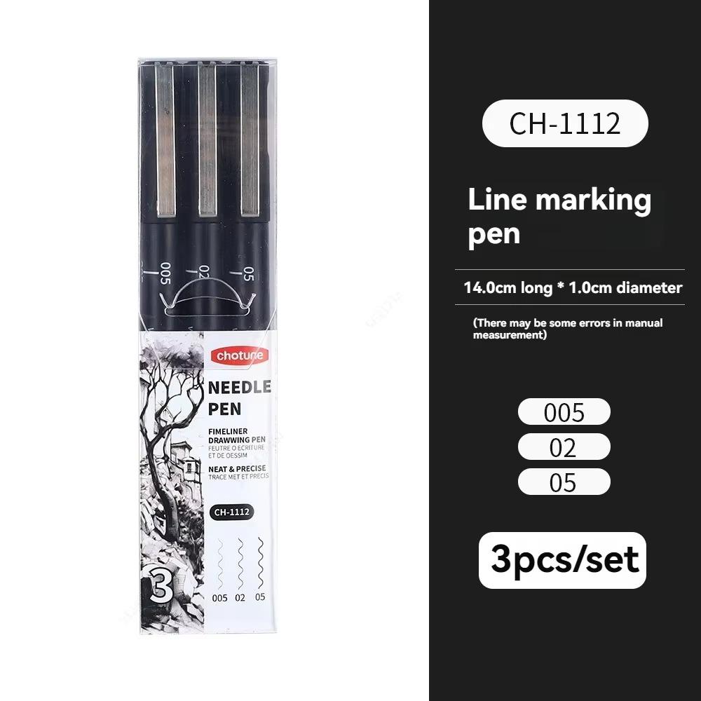 Black Micro Fine Pens,15 Sizes,Waterproof Archival Ink,Fine Tip Manga Markers for Artist Anime Sketch Technical
