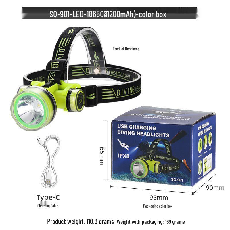 

Високолюменний світлодіодний зовнішній налобний ліхтар для альпінізму, риболовлі та дайвінгу, що характеризується яскравим світлом і тривалим часом роботи акумулятора