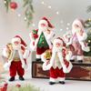 Christmas Santa Claus Doll Decoration Handcrafted Home Office Xmas Tree Santa Figurine Hanging Ornament Holiday Party Pendant