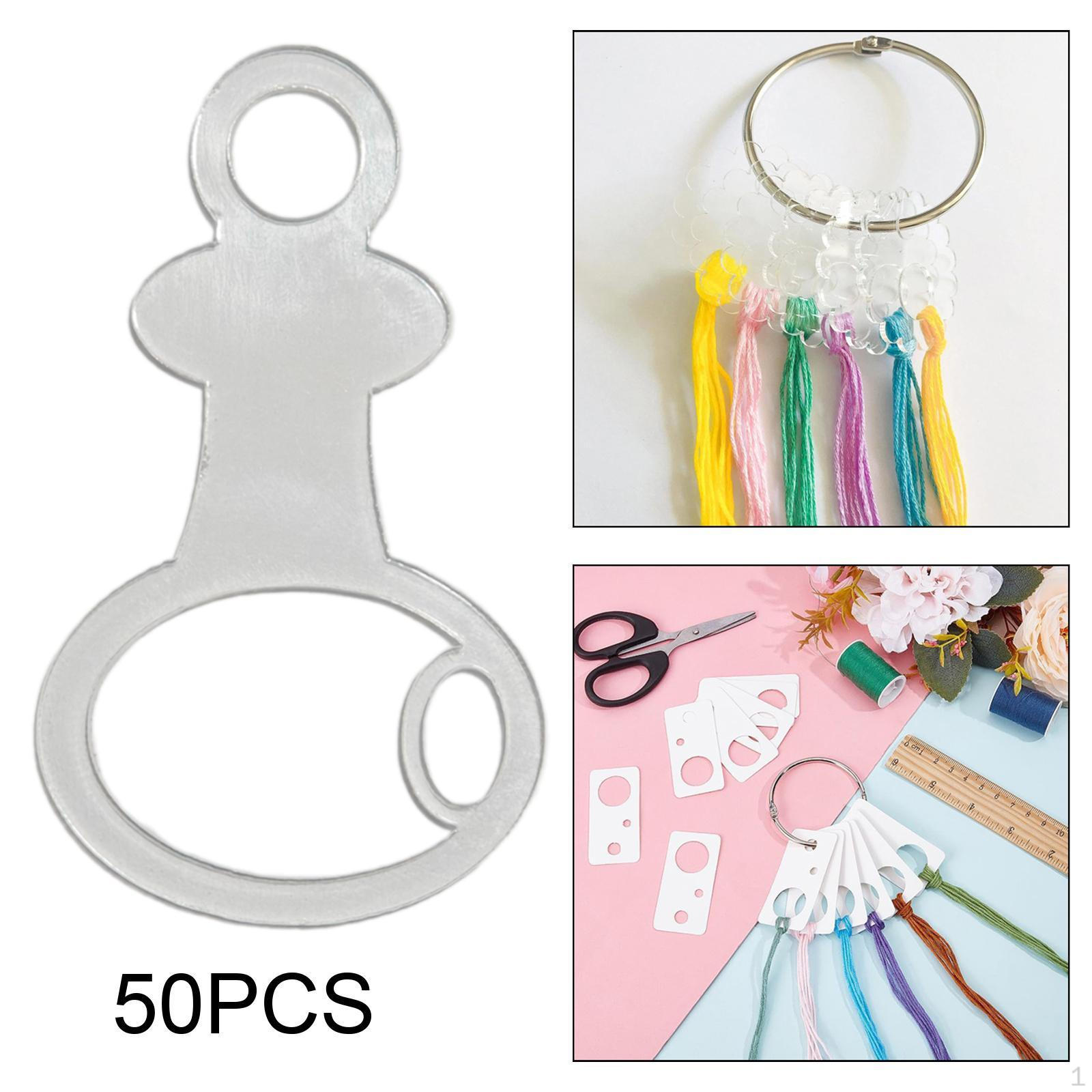 

50 штук ниток мулине капли прозрачные шпульки швейные намотки прозрачные для дома A