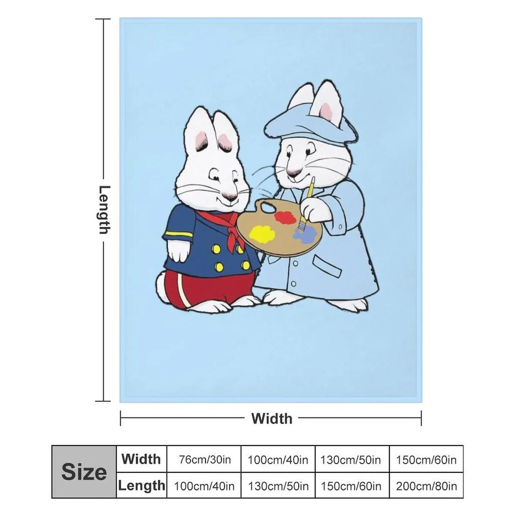 Max and ruby bunny artists Throw Blanket Soft Sherpa Fleece Warm Blanket for Winter
