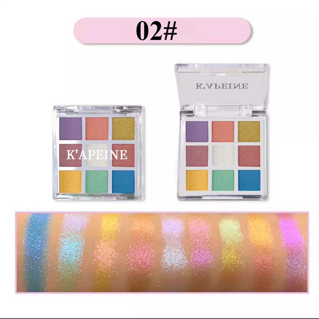 9-Color Chameleon Glitter Eyeshadow Palette Highly Pigmented, Chameleon Eyeshadow, Gradient Color, Waterproof Long-Lasting Shimmer Eyeshadow