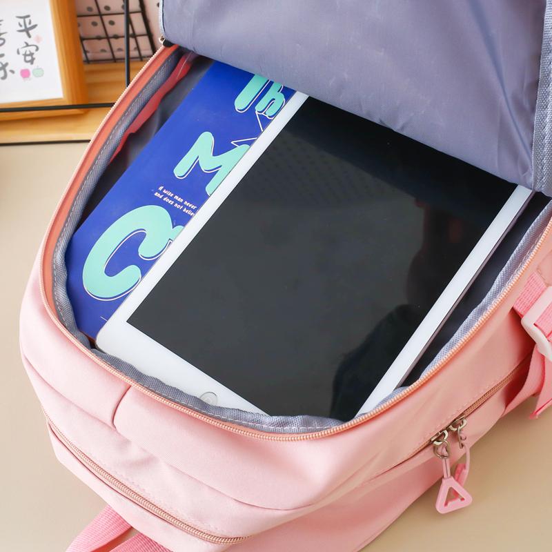 Vierteiliges Rucksack-Set Kinder-Schüler-Cartoon-Schultasche Damen Multifunktionaler Rucksack