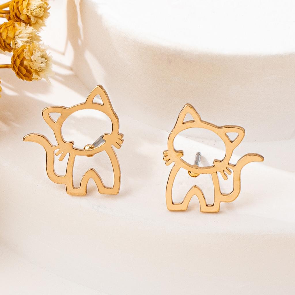 Women's Earrings Cute Animal Cat Earrings Suitable for Daily Wear and Gift Giving