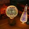 3W Ball Light Screw Connector Home Decoration 3D Fireworks Bulb Glass Party Lamp Edison