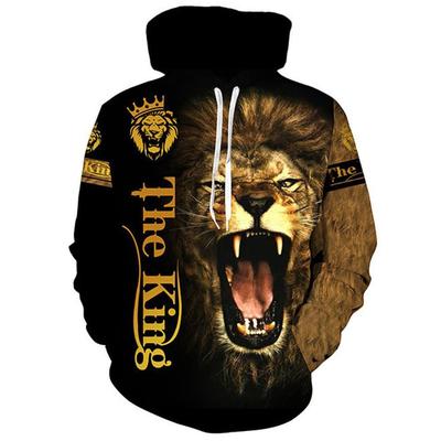 Spring Autumn Fashion Men's Hoodie Cool 3D Lion Printed Streetwear Couple Clothes Jogging Long Sleeve PulloversCasual Tracksuit