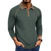 Men'S Long Sleeve Polo Shirt Casual Turn Down Collar T Shirt For Men Autumn Tops Available In Multiple Colors