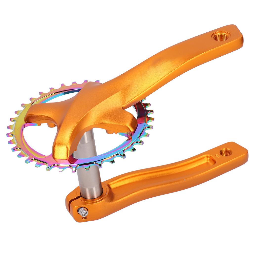 ZK‑22 Aluminum Alloy Bike Crankset Integral Single Speed Crank Arm Accessory 36T for BikeGold
