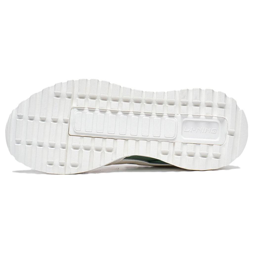 Li Ning Chao Feng 2.0 Stoff Synthetisches Leder Rutschfest Abriebfest Low-Top Sportliche Freizeitschuhe Damen Sneaker Weiß Grau Grün AGCT156-6
