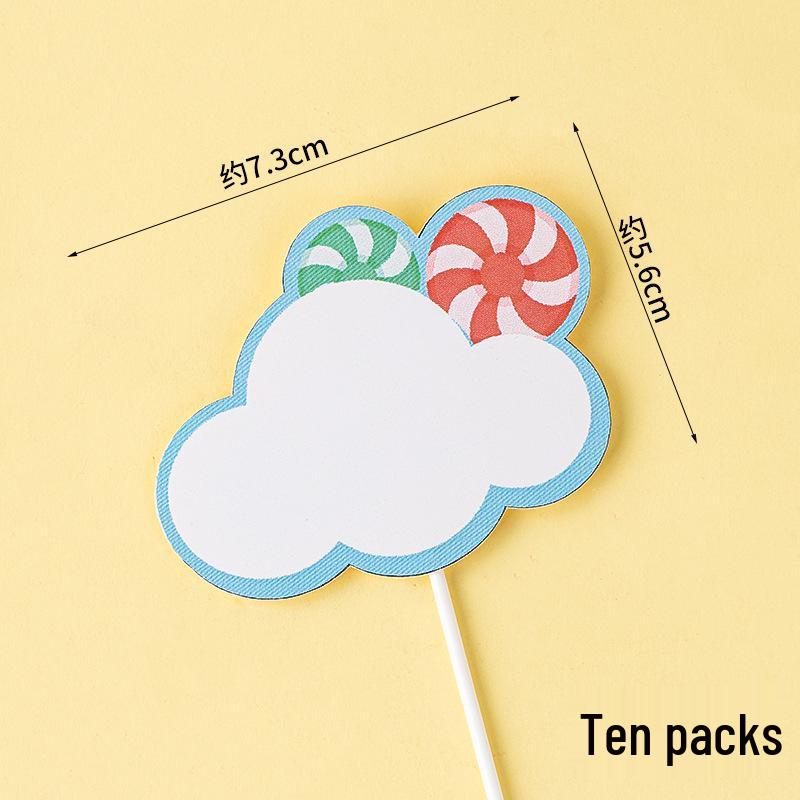 Writable Birthday Cake Decoration Bow with Blessings Card