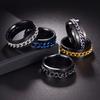 Men's Titanium Steel Spinning Ring Rotatable Stress Relief Jewelry Multifunctional Bottle Opener Ring