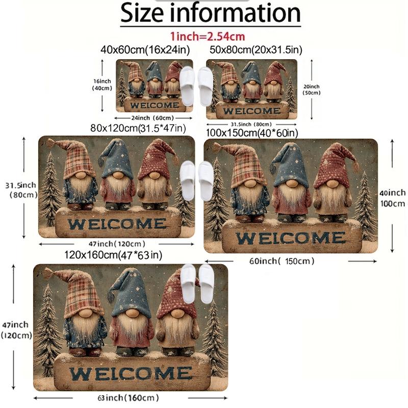 VIKAMA Cartoon Carpet Three Little Dwarfs Floor Mat Doormat Welcome Mat Soft Rug For Bedroom Carpet For Live Room Bathroom Mat