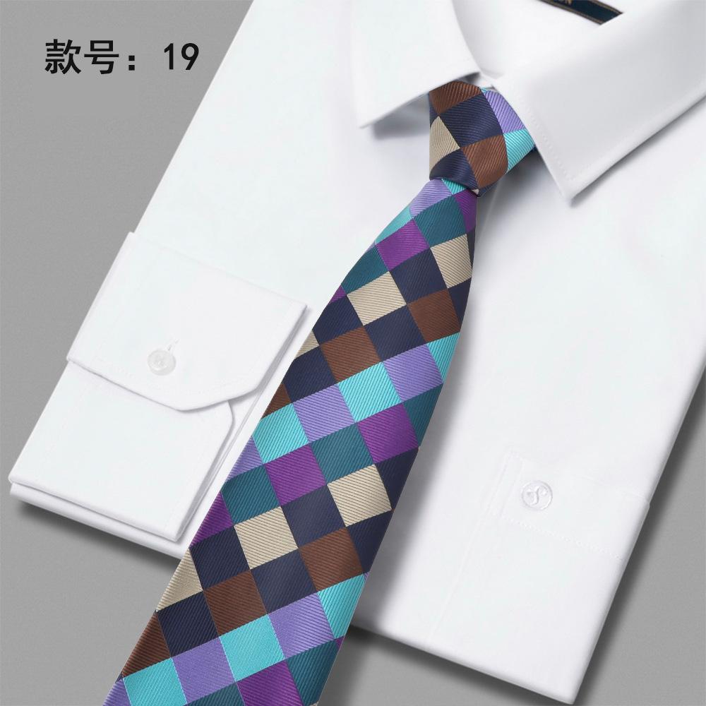 Men'S Tie Polyester Jacquard Embroidered Tie High-End Business Casual Dress Tie