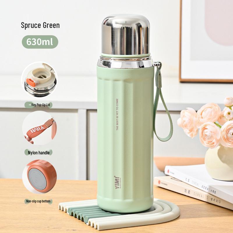 

316 Stainless Steel Insulated Sports Water Bottle with All-Steel Lid and Lanyard. 630ml