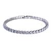 2022 New Fashion Free Shipping Copper Alloy Gold Plated 4MM Cubic Zirconia CZ Diamond Charm Tennis Bracelet for Women