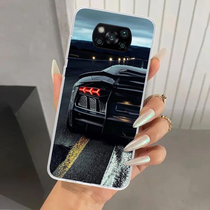 Sports Cars Male Men Phone Case for Xiaomi Poco X5 X6 X7 Pro F7 Ultra M7 Redmi 15 15C 13 13C 12 12C 10 10A 10C 9 9A 9C 9T Shell